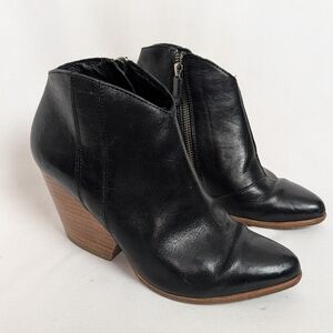 Eileen Fisher Black Trail Leather Bootie